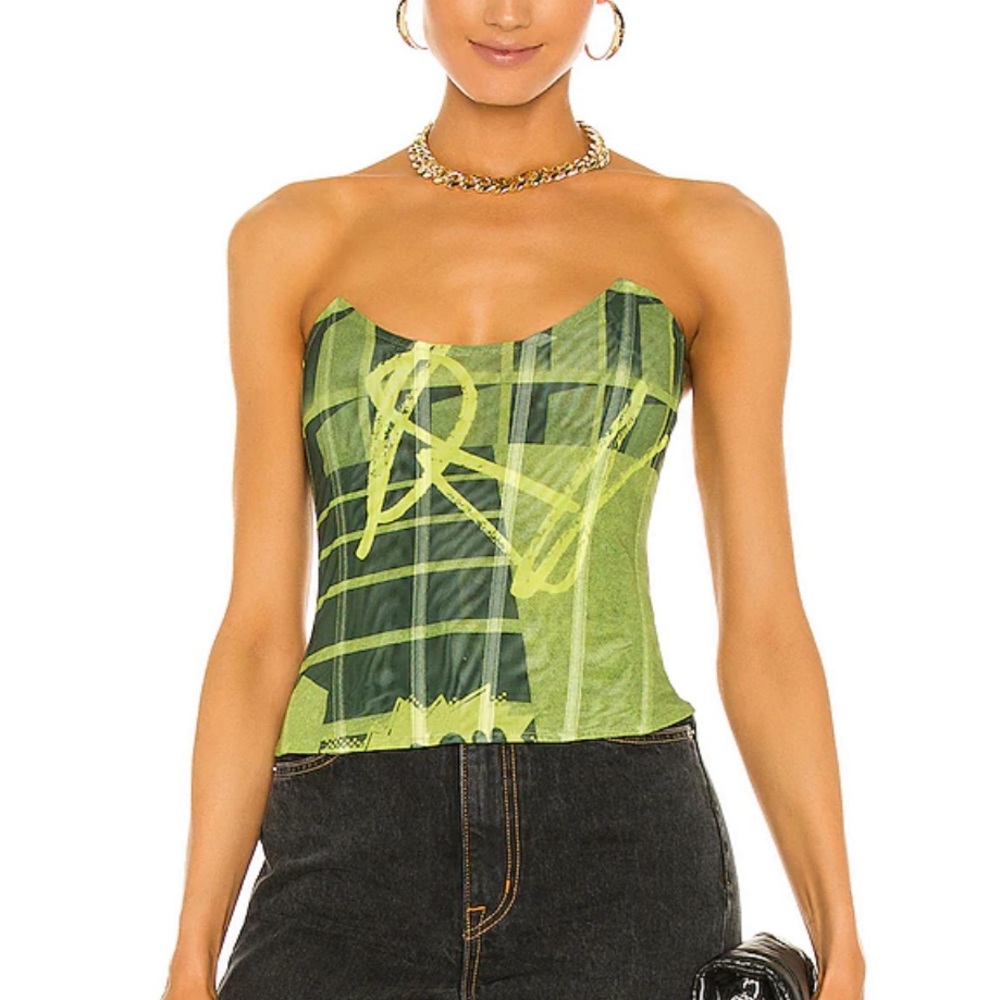 Miaou Leia corset in stone green size:M